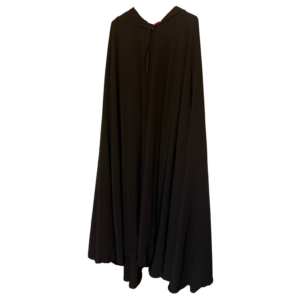 Wyrd Armouries Black Hooded Cloak Renaissance Cosplay Costume Cape Full Length